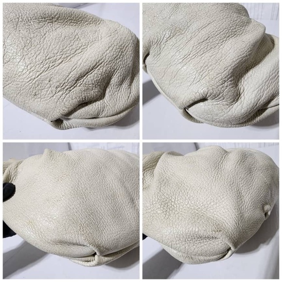 Authentic Prada Cervo Lux Shimmer Hobo Bag Off-White - Picture 14 of 16